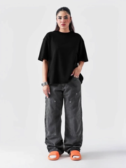 BOXY FIT TEE | BLACK